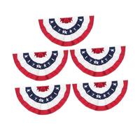 VICASKY 5 Pièces Fan Shaped Banner Drapeau Américain Décoratif Patriotique pour Fête et Independence Day