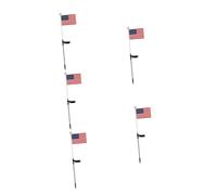 VICASKY 5 Pièces Lampe Solaire Jardin LED Drapeau Américain Éclairage Extérieur Étanche pour Pelouse Ambiance Festive Installation Facile Décoration Patriotique