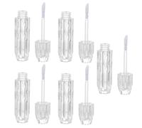 VICASKY 5 pièces Lip Gloss Tubes Mini Transparent Refillable Lip Balm Containers Portable Cosmetic Bottles For Women DIY