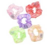 VICASKY 5 Pièces Lot Chouchous Lumineux LED Multicolores Élastiques Cheveux Glow In The Dark Accessoires Confortables et Ajustables pour Fêtes Halloween et Événements Nocturnes Plein Air