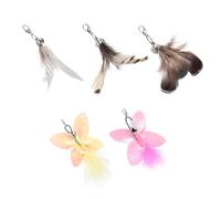 VICASKY 5 Pièces Lot de Têtes de Rechange pour Interactif pour Chat Accessoires Mixtes pour Stimuler Jeu Intérieur et Instinct de Chasse des Chats