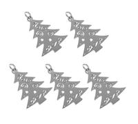 VICASKY 5 Pièces Mini Pendentif de Noël en Acier Inoxydable pour Bijoux