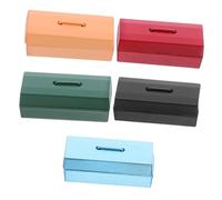 VICASKY 5 Pièces Miniature Metal Toolbox Set for Dollhouse Small Storage Chest with Lifelike Design for Organizing Tiny Accessories and Tools Mini Furniture Scenes