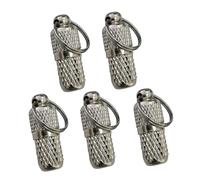 VICASKY 5 pièces Pendentifs Identification pour Animaux Argent Décoration Suspendue Anti-Perte Légère Anneau pour Collier Accessoires pour Chiens et Chats