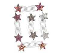 VICASKY 5 pièces Set de Peignes à Cheveux Décoratifs Étoile Strass pour Femmes Accessoires Légers et Portables pour Coiffures Fines Bouclées ou Épaisses Fixation Invisible et Confortable