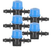 VICASKY 5 pièces Valve Arrêt Plastique pour Irrigation Contrôleur de Débit Vanne de Commutation pour Arrosage Plantes Installation Facile sans Outils
