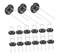 VICASKY 50 Ensembles U Shaped Ground Pegs with Washers for Garden Fabric Fixation Plated Stakes for Turf Landscape Cloth Artificial Grass and Camping Tents