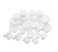 VICASKY 50 Pièces Bouchon en Silicone Étanchéité Anti-fuite et Poivre, pour Sel Bouchon à Secouer, en T 5 Tailles, 10/12/13/15/16mm, Blanc, pour Poivrière et Bouteille