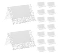 VICASKY 50 Pièces Cartes de Place Élégantes Forme de Coeur Creux Marque-places Blancs pour Mariages Réceptions et Décorations de Table Événements Spéciaux