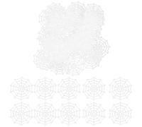 VICASKY 50 Pièces Décoration pour Toile D'araignée Halloween Lumineuse en Plastique Blanc Réutilisable Ambiance Festive Décoration Intérieure et Extérieure