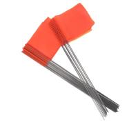 VICASKY 50 Pièces Drapeaux de Marquage Orange pour Jardin Pelouse Construction Signalisation avec Piquets Résistants pour Irrigation Travaux Extérieurs
