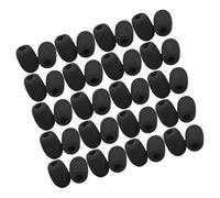 VICASKY 50 Pièces Housse en Mousse Noire pour Micro Casque, du Bruit | Écume Souple, Effet Filtre Anti-pop, pour Conférences et Cours, Maintien Sûr, Hygiène Améliorée