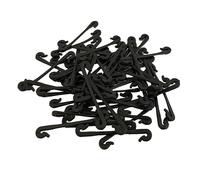 VICASKY 50 Pièces Liens De Plantes Jardin Agrafe Boucle Soutien Usine Bretelles Escalade Crochets Clips Vine Fixing Gardening Cable Vigne Fixe Clip De Vigne Noir