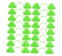 VICASKY 50 pièces Lot de Pinces Serre-film Double Tête Vertes Plastique Clips de Fixation pour Serre et Jardin Résistantes Au Vent Accessoires Durables et Faciles à Installer
