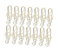 VICASKY 50 Pièces Lot de Trombones Métal Forme Note de Musique Dorés Clips Décoratifs pour Bureau École et Organisation de Documents