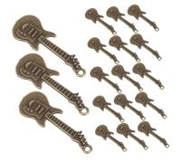 VICASKY 50 Pièces Pendentifs Guitare Alliage Vintage Léger pour Bijoux DIY Breloques Instruments Acoustiques pour Créations Artisanales