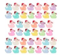 VICASKY 50 Pièces Petites Figurines de Canard en Résine Lumineuses pour | Ambiance Noël, Usage Bureau ou Jardin Féerique, Effet Lueur Douce Nocturne, sans Éclairage Supplémentaire