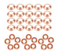 VICASKY 50 Pièces Rondelles Cuivre pour Climatisation, Lot 50, Joint | Pièces de Réparation Ac, Étanchéité Réfrigérant, pour Raccord Tuyau et Couplage de Ligne, Marron
