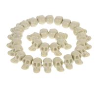 VICASKY 50 Pièces Squelettes Miniatures Halloween Ambiance Halloween | Petits Crânes Khaki, Ornement Créatif pour Maison, Centre de Table, Farces