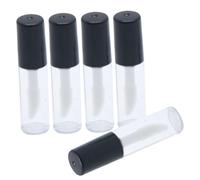 VICASKY 50 Pièces Tubes Transparents Mini pour Gloss et Soin des Lèvres Rechargeables et Vides avec Embout Brosse Intégré