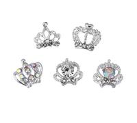 VICASKY 50pièces Décorations Pour Ongles Alliage Breloques Pour Manucure Pierres Pour Nail Art Breloques Pour Ongles Forme De Couronne Patchs Décoratifs