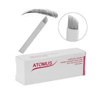 VICASKY 50pièces Lames Microblading Sourcils Acier Inoxydable Épingle Blades Élastiques Pour Stylo Contour Sourcils Maquillage Semi-permanent Femme