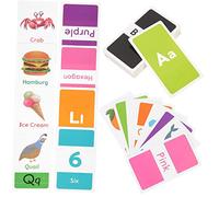 VICASKY 58 Feuilles Cartes Éducatives pour Garçon Fille Apprentissage Amusantes pour Couleurs Chiffres Animaux et Lettres ABC Pédagogiques pour Garçon Fille Ans pour Écoles