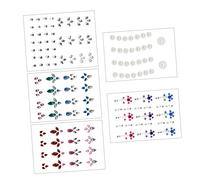 VICASKY 5ensembles Collants Strass Bijoux Visage Autocollants Pour Yeux Et Maquillage Lot Pour Femmes