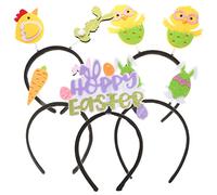 VICASKY 5pièces Bandeaux De Fête De Pâques De Accessoires Cartoons Avec Thème Lapin Et Œuf Pour Garçon Fille Pour Décorations Costumes De Fête