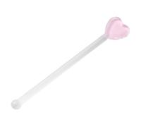 VICASKY 5pièces Bâtonnets de Remuant Verre Forme de Cœur Agitateurs Cocktail Créatifs et Réutilisables pour Boissons Tiges Mélangeuses Décoratives Polyvalentes