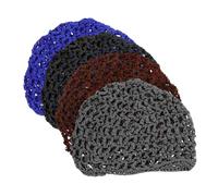 VICASKY 5pièces Bonnet Cheveux Bouclés Avec Filet à Cheveux Dormir Snood Crochet Maille Rayonne Bonnet Nuit Ajustable Élastique Couvre-chef Réutilisable Pour Femmes