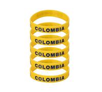 VICASKY 5pièces Bracelets Drapeau Silicone Lot pour Supporters Accessoires de Sport avec Impression de Drapeau National