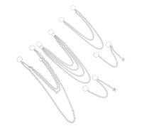 VICASKY 5pièces Chaînes Métal pour Tresses Accessoires Punk pour Femmes Bijoux de Tête pour Queue de Cheval