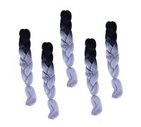 VICASKY 5pièces Faux Cheveux Tressés Dégradés Pour Tresses Africaines Et Perruques Fil Haute Température