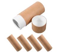 VICASKY 5pièces Lot de Tubes Cylindriques Papier Kraft de Contenants Ronds pour Huiles Essentielles Boîtes de Rangement pour Aromathérapie