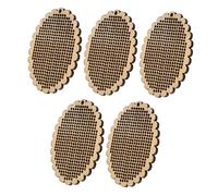 VICASKY 5pièces Mini Plaques Bois Pour Broderie à Points Croisés Chips Bois Artisanales Pour Peinture Et Décoration