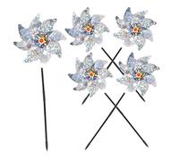 VICASKY 5Pièces Moulin à Vent Réfléchissant pour Oiseaux Décoration de Jardin Colorée pour Éloigner Oiseaux pour et