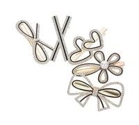 VICASKY 5pièces Petites Pinces à Cheveux Décoratives Pour Fille Alliage Avec Perles Pinces à Cheveux Pour Décoration Styles Variés