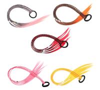 VICASKY 5pièces Queue De Cheval Cordon Tressé Pour Cheveux Perruque Pour Garçon Fille Lot De Élastiques Pour Tresses Queues De Cheval Et Couettes Pour Filles