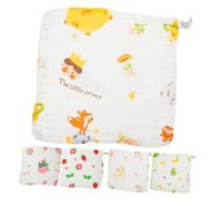 VICASKY 5pièces Serviette Carrée Pour Mouchoir De Toilette Confortable Essuie-tout Imprimé Pour Nettoyage Visage Toilette