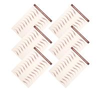 VICASKY 6 Feuilles de Faux Sourcils Autocollants Imperméables 3D Effet Naturel pour Maquillage Transfert D’Eau Facile à Appliquer Stickers Sourcils Temporaires Marron pour Femmes Tenue