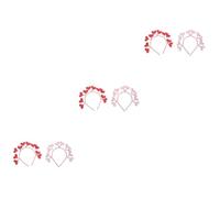 VICASKY 6 Pièces Bandeau Cheveux Cœur Flexible pour Mariage et Fête Accessoires Cheveux Confortables et Ajustables Tête Décoration Saint Valentin Couleur Aléatoire