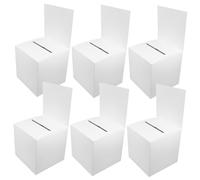 VICASKY 6 pièces Boîte de Collecte de Dons pour Réunions et Fêtes Urne Sécurisée Carton Résistant Boîte Polyvalente pour Tirages Au Sort et Suggestions Rangement Pratique pour Enveloppes