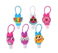 VICASKY 6 pièces Cartoon Silicone Travel Bottles With Design And Portable Loop Hook For Hand And Liquid Storage Couleur Aléatoire Couleur Aléatoire