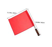 VICASKY 6 Pièces Drapeaux Arbitre de Football Rouge et Blanc pour Signaux Portatifs pour Juges et Lignes Arbitre Accessoires et Durables pour Football Rugby et Volley Ball