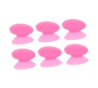 VICASKY 6 Pièces Ensemble Anti-perte De Pinceaux à Lèvres Se Maquiller Pour Brosse Couvre Couverture De Brosse à Lèvres Couverture De Rouge à Lèvres Gel De Silice Rose