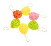 VICASKY 6 pièces Éponge de Non Latex Forme de Goutte Éponges de Bain Mousse à Effet Massage Mixtes Douce pour Peau Sensible