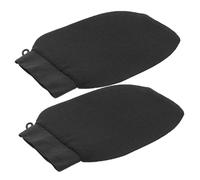 VICASKY 6 Pièces Exfoliants pour Bain Lot de Mitaines Légères et Durables pour Nettoyage Peau Élimination Douce des Cellules Mortes Adaptés pour Jambes Dos Bras et Poitrine Noirs