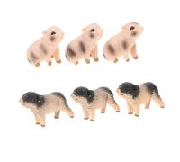 VICASKY 6 Pièces Figurines Miniatures de Cochons Réalistes Jouets Animaux de Ferme pour Décoration de Bureau Collection Ludique Éducative pour Garçon Fille