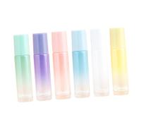 VICASKY 6 Pièces Flacons Roll Verre pour Parfum et Huiles Essentielles Flacons de Voyage Pratiques Vert Rose Bleu Jaune Blanc